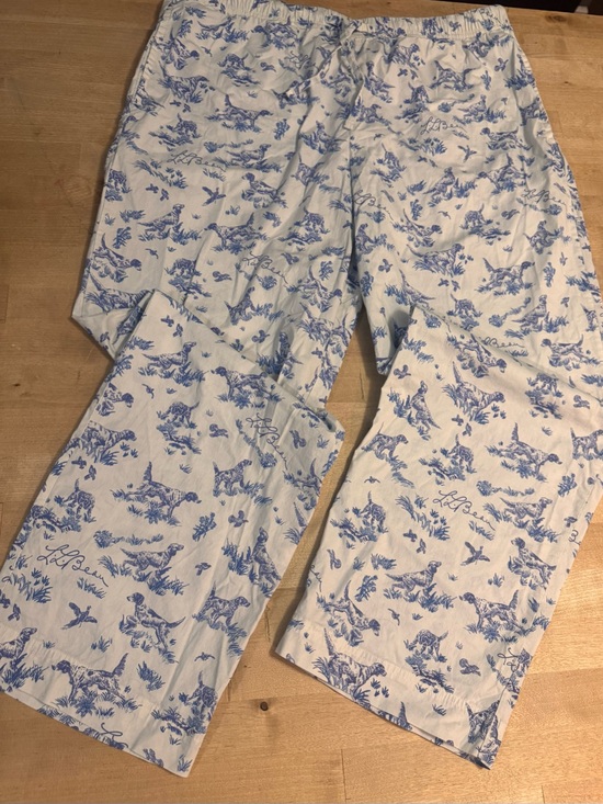 L.L. Bean Other - L.L. Bean Blue Toile retriever dog and duck Print Women's Pajama Pants large P